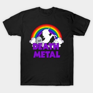 Unicorn Death Metal Rainbow Thunder T-Shirt